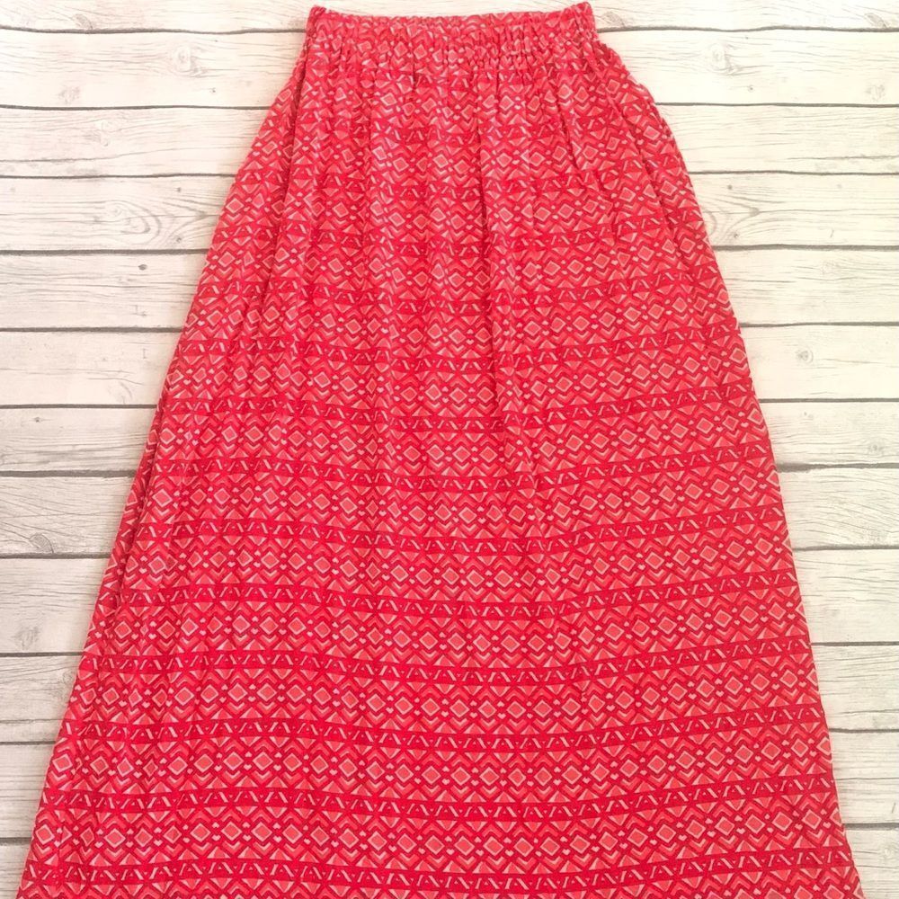 Francesca’s Red orange maxi skirt-medium